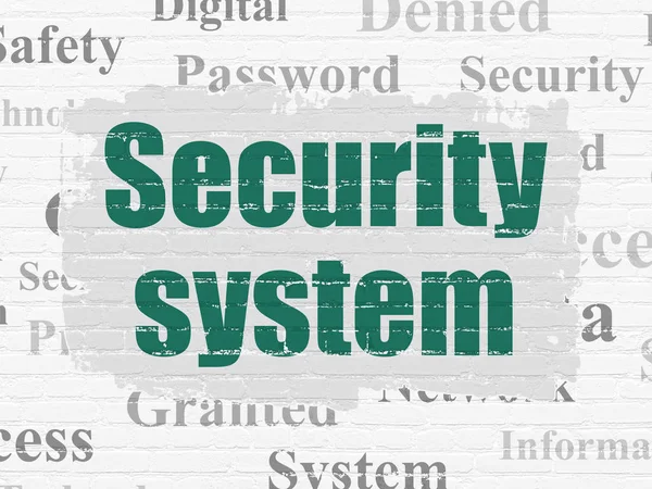 Bezpečnostní koncepce: bezpečnostní systém na zeď na pozadí — Stock fotografie