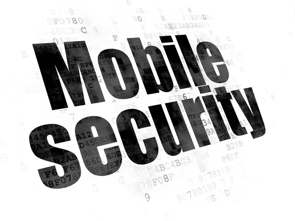 Veiligheidsconcept: Mobile Security op digitale achtergrond — Stockfoto