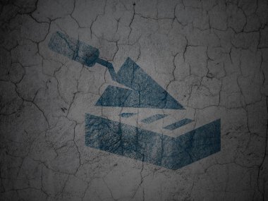 İnşa kavramı: grunge duvar arka plan üzerinde tuğla duvar