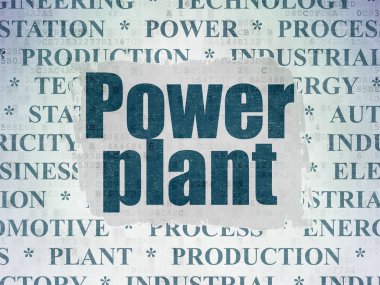 Manufacuring kavramı: santral dijital veri kağıt arka plan üzerinde