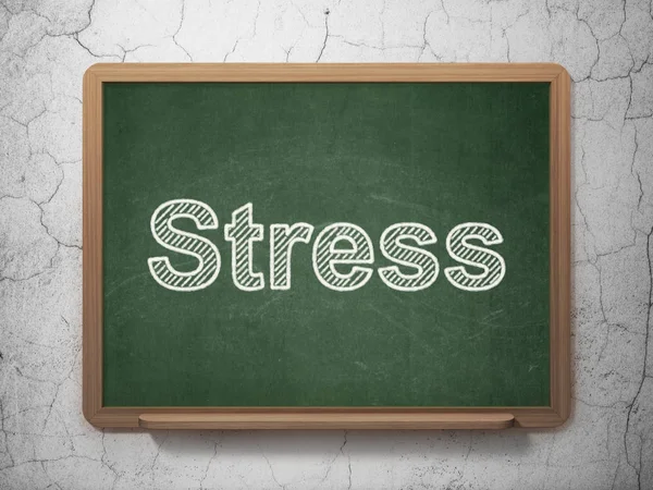 Gezondheidszorg concept: Stress op schoolbord achtergrond — Stockfoto