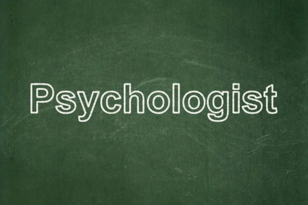 Medicine concept: Psychologist on chalkboard background — Stock Photo, Image