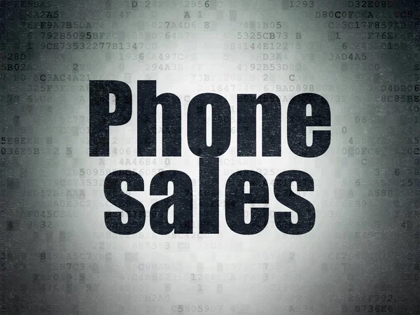 Reklamní koncepce: telefonní prodej na digitální Data papírové pozadí — Stock fotografie
