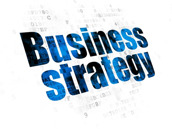 Концепция бизнеса: бизнес-стратегия на цифровом фоне — стоковое фото
