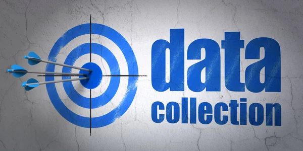 Data concept: target and Data Collection on wall background — Stock Photo, Image