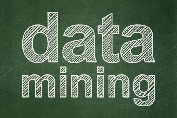 Gegevens concept: datamining op schoolbord achtergrond — Stockfoto