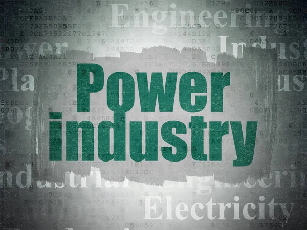 Industrin koncept: kraftindustrin på Digital Data papper bakgrund — Stockfoto