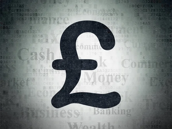 Banking konceptet: pund på Digital Data papper bakgrund — Stockfoto