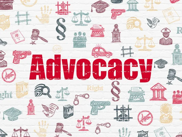Law concept: Advocacy on wall background — Stock Photo, Image