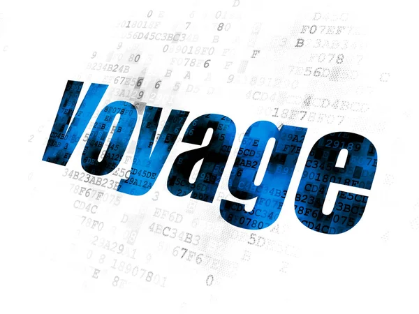 Vakantie concept: Voyage op digitale achtergrond — Stockfoto