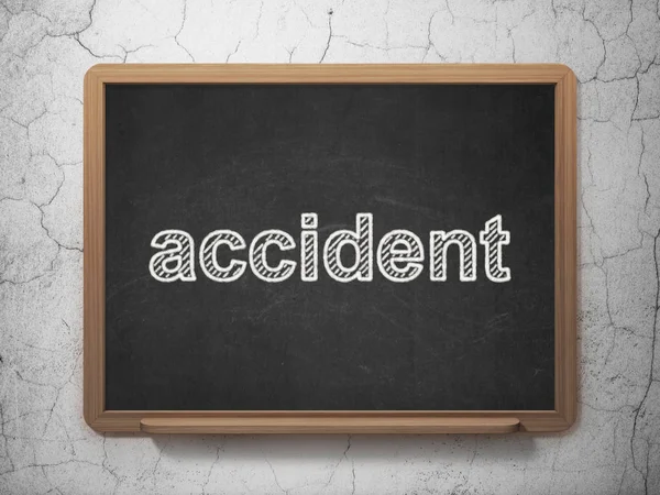 Concept d'assurance : Accident sur fond de tableau — Photo