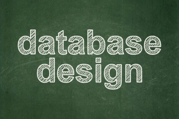 Software concept: Database Design on chalkboard background — Stock Photo, Image