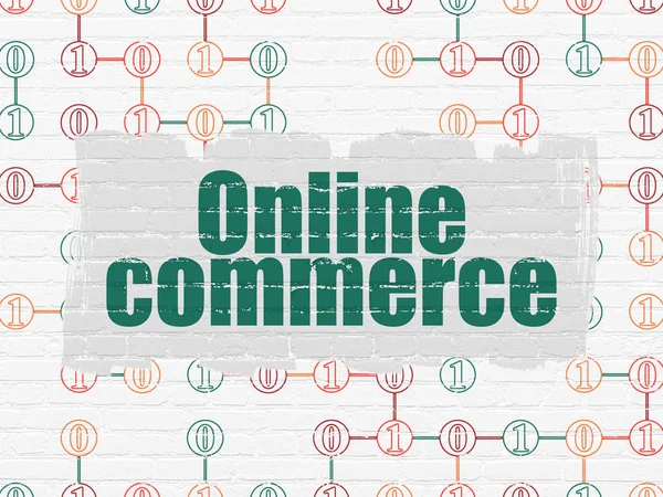 Finance concept: Online Commerce on wall background — Stock Photo, Image