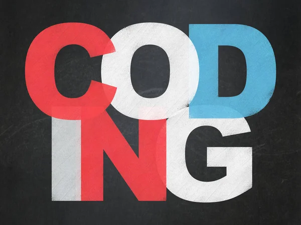 Software concept: Coding on schoolbestuur achtergrond — Stockfoto