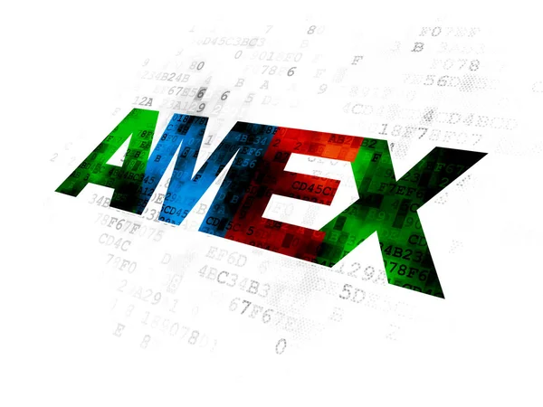 Aktiemarknaden indexerar koncept: Amex på Digital bakgrund — Stockfoto