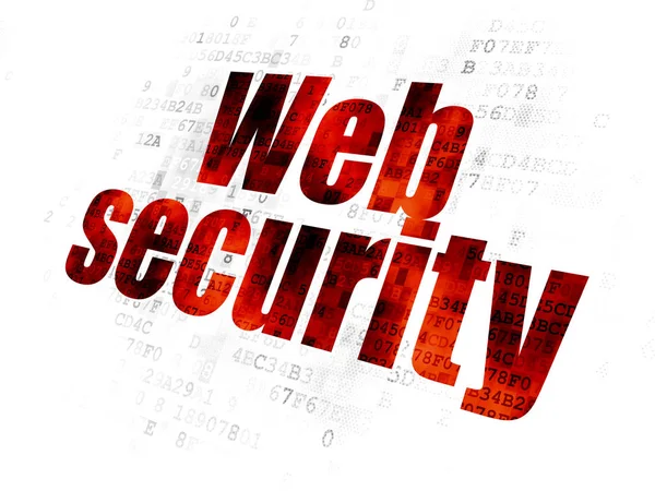 Web geliştirme kavramı: Web güvenlik dijital arka plan üzerinde — Stok fotoğraf