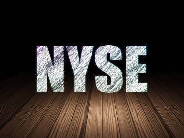 Borsa endeksler kavramı: grunge karanlık odada Nyse