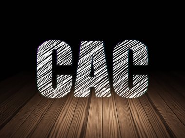 Borsa endeksler kavramı: grunge karanlık odada Cac