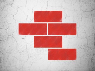 Bina inşaat kavramı: tuğla duvar arka plan üzerinde