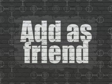 Sosyal medya kavramı: duvar arka plan arkadaş olarak ekle