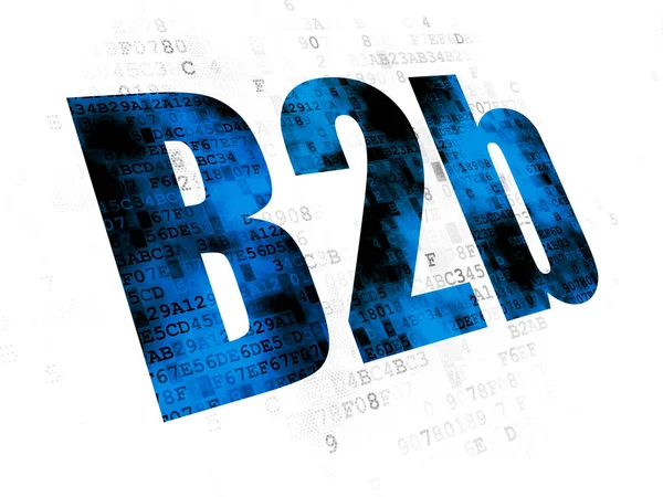 Bedrijfsconcept: b2b op digitale achtergrond — Stockfoto