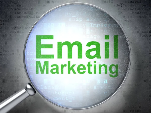 Concept d'entreprise : Email Marketing avec verre optique — Photo
