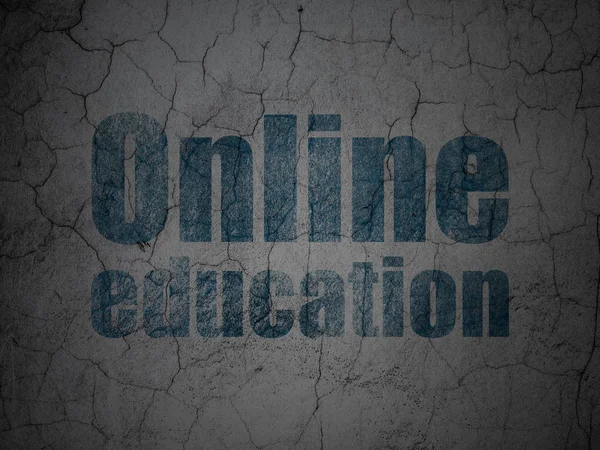 Concepto de educación: Educación en línea en el fondo de la pared grunge —  Fotos de Stock