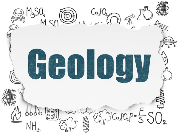 Vetenskap koncept: geologi på sönderrivet papper bakgrund — Stockfoto