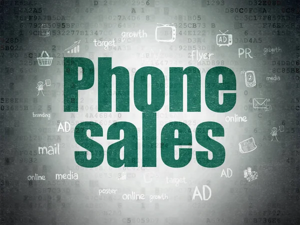 Advertising concept: Phone Sales on Digital Data Paper background — Stock Photo, Image