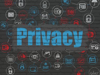 Koruma kavramı: duvar arka plan üzerinde gizlilik