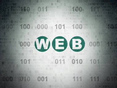 Web geliştirme kavramı: Web üzerinde dijital veri kağıt arka plan