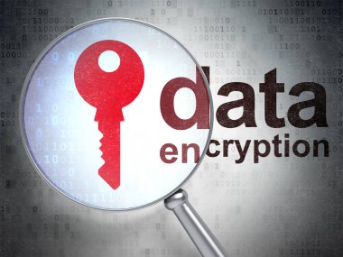 Güvenlik kavramı: anahtar, veri şifrelemesini optik cam