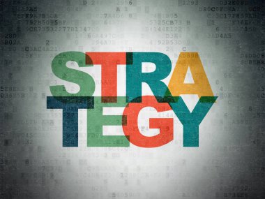 İş kavramı: dijital veri kağıt arka plan stratejisi