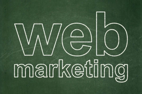 Concetto di Web design: Web Marketing su sfondo lavagna — Foto Stock