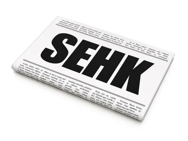 Stock market indexes concept: newspaper headline SEHK — Stock Photo, Image