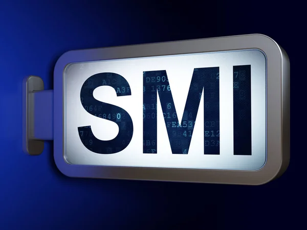Stock market indexes concept: SMI on billboard background — Stock Photo, Image