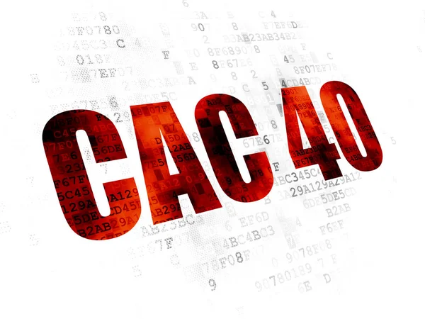 股市指数概念：CAC40数码背景 — 图库照片