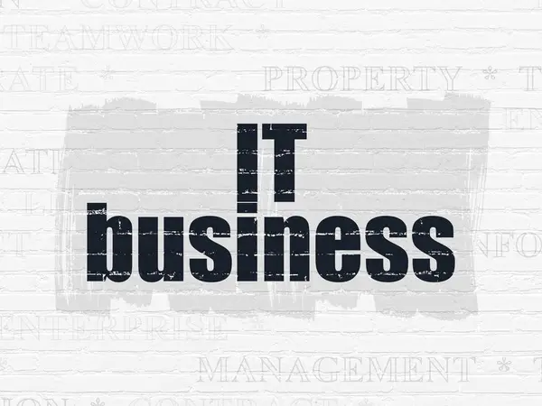 Concetto di affari: It Business sul fondo della parete — Foto Stock