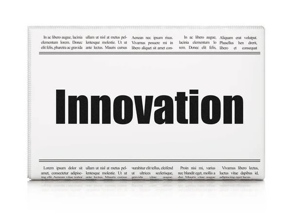 Concept de financement : titre du journal Innovation — Photo