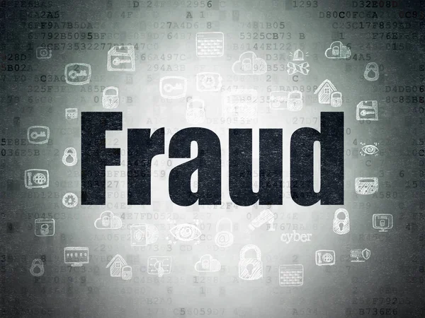 Veiligheidsconcept: fraude op digitale Data-Paper achtergrond — Stockfoto