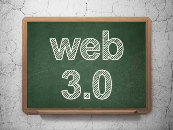 Conceito de Web design: Web 3.0 em fundo quadro-negro — Fotografia de Stock