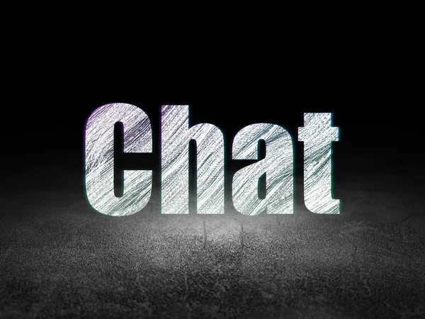 Concetto di Web design: Chat in camera oscura grunge — Foto Stock