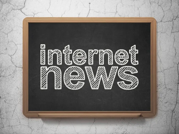 News concept: Internet News on chalkboard background — Stock Photo, Image