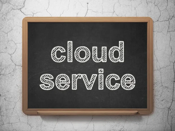 Cloud computing concept: Cloud Service op schoolbord achtergrond — Stockfoto