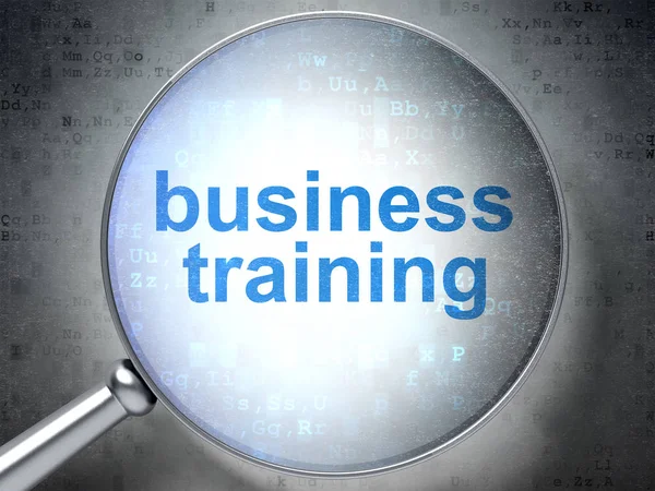Concetto di studio: Business Training con vetro ottico — Foto Stock