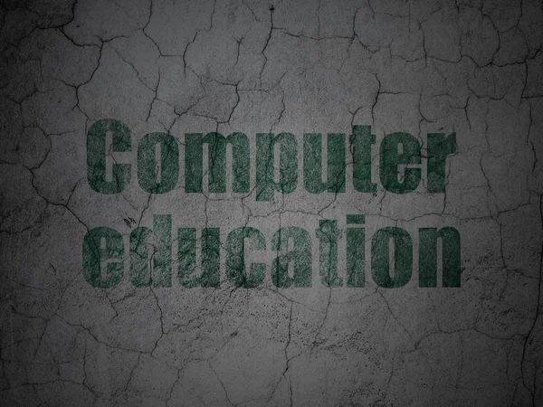 Bildungskonzept: Computererziehung vor Grunge-Hintergrund — Stockfoto