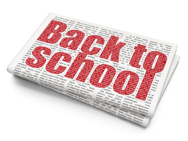 Studying concept: Back to School on Newspaper background — Stock Photo, Image