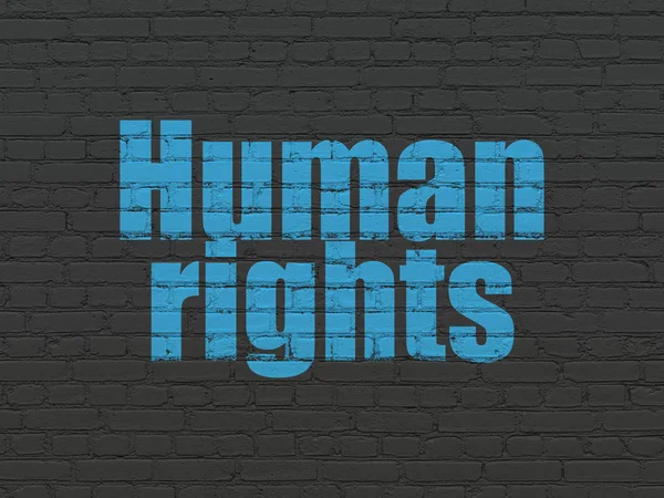 Conceito de política: Direitos humanos no fundo da parede — Fotografia de Stock