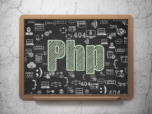 Software concept: Php op schoolbestuur achtergrond — Stockfoto