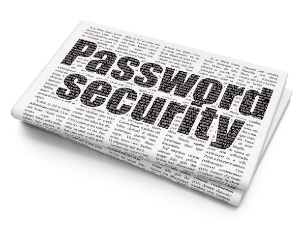 Concetto di protezione: Password Security su sfondo Giornale — Foto Stock